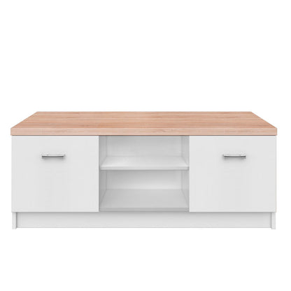 Έπιπλο TV 120x42x46 Λευκό-Sonoma με Δύο Ντουλάπια