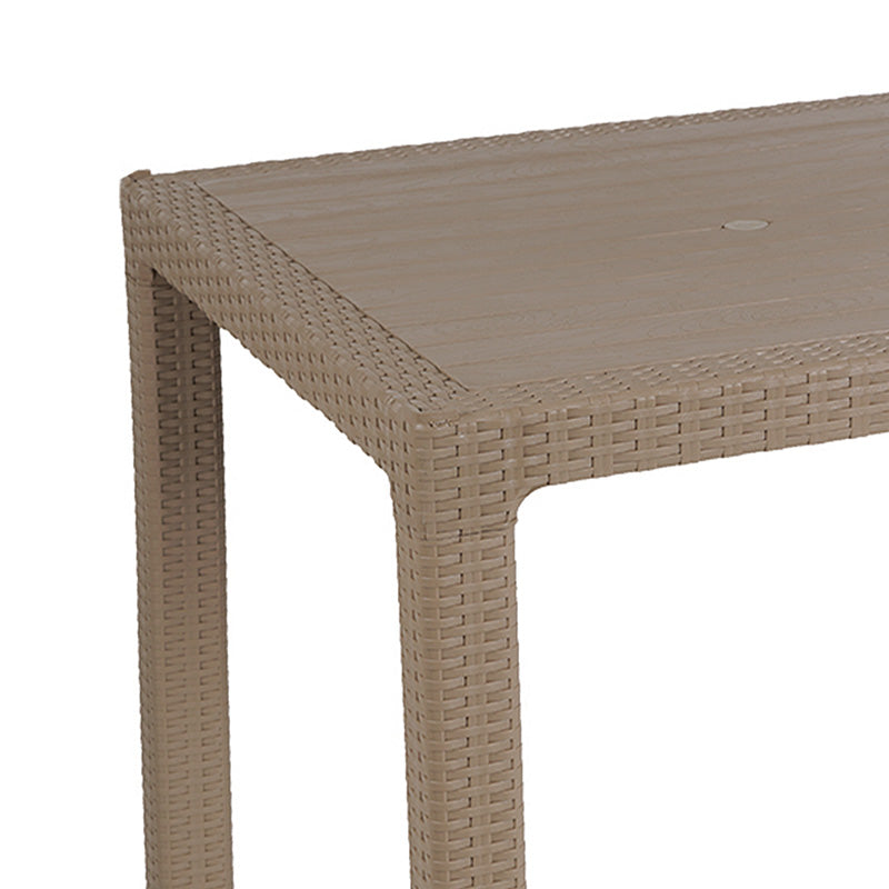 Τραπέζι Explore με UV Protection PP Cappucino 90x90x73.5