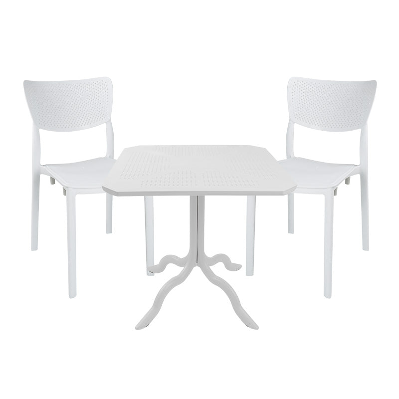 Τραπεζαρία Icon-Ignite Σετ 3 Τεμ PP σε Λευκή Απόχρωση