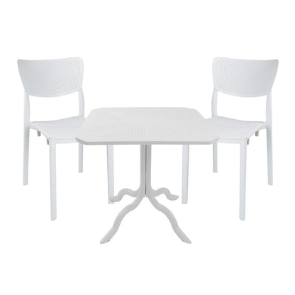 Τραπεζαρία Icon-Ignite Σετ 3 Τεμ PP σε Λευκή Απόχρωση