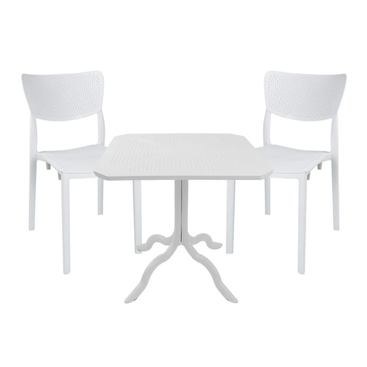 Τραπεζαρία Icon-Ignite Σετ 3 Τεμ PP σε Λευκή Απόχρωση