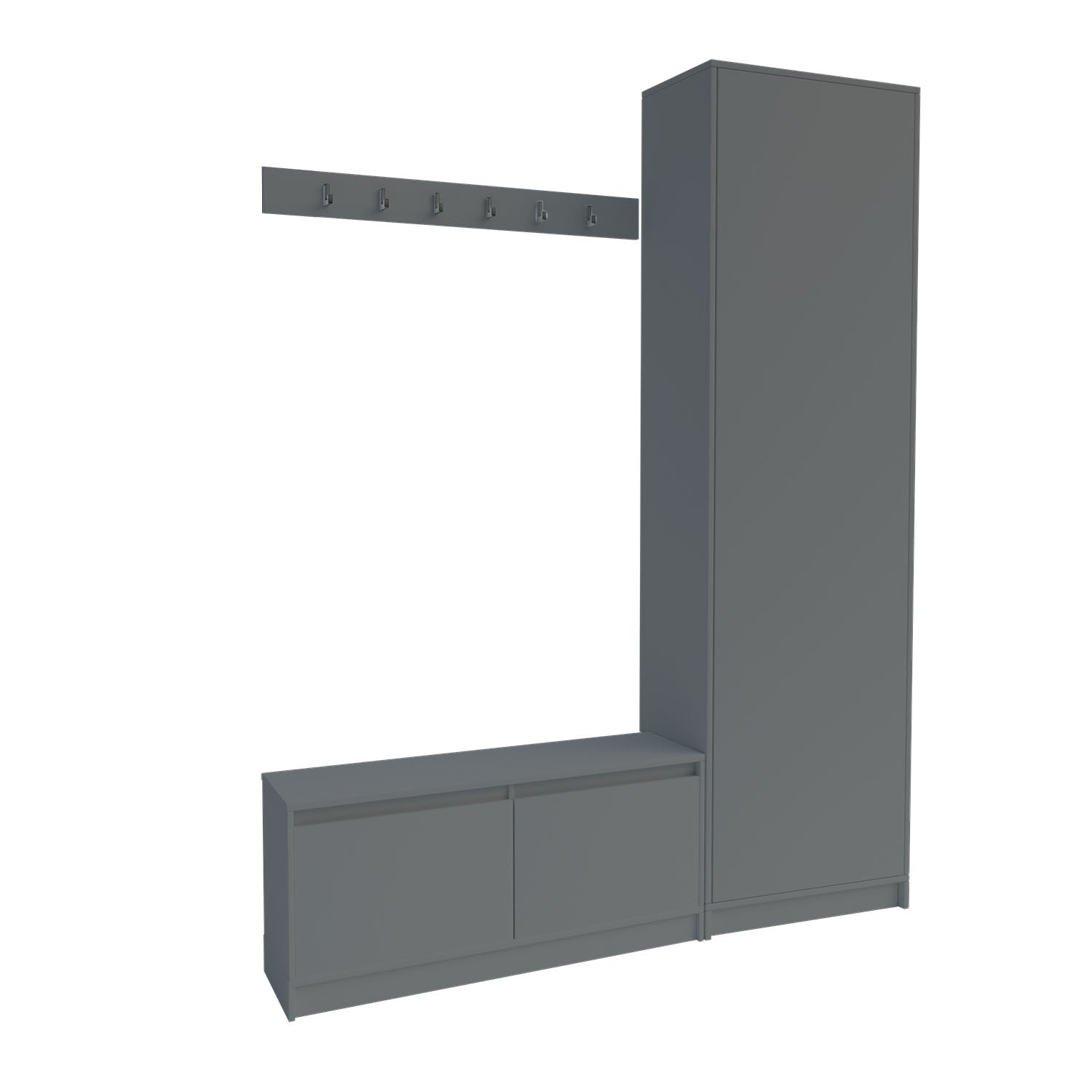 Σετ Εισόδου Sara Γκρι 150x33x205