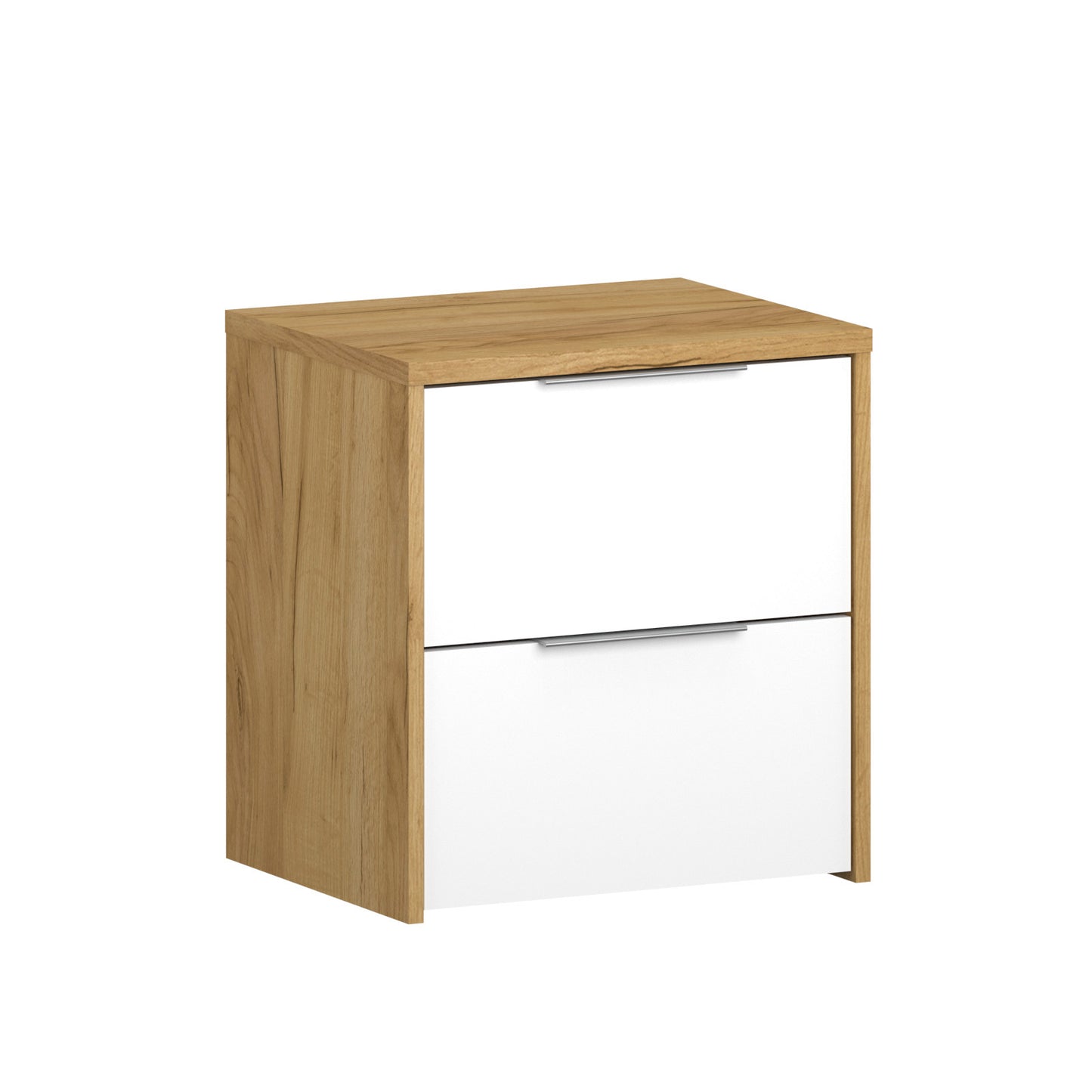 Κομοδίνο Avanti Χρυσός Δρυς-Λευκό 49.8x39.7x53.7