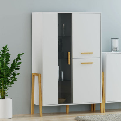 Βιτρίνα Belle Λευκό 102.5x41x152.5