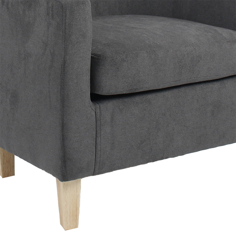 Πολυθρόνα Joyful Ύφασμα Ανθρακί-Φυσικό 71x71x78