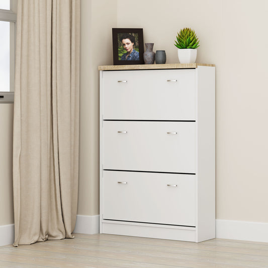 Παπουτσοθήκη Top Mix 80x27x121 Λευκό-Σονόμα