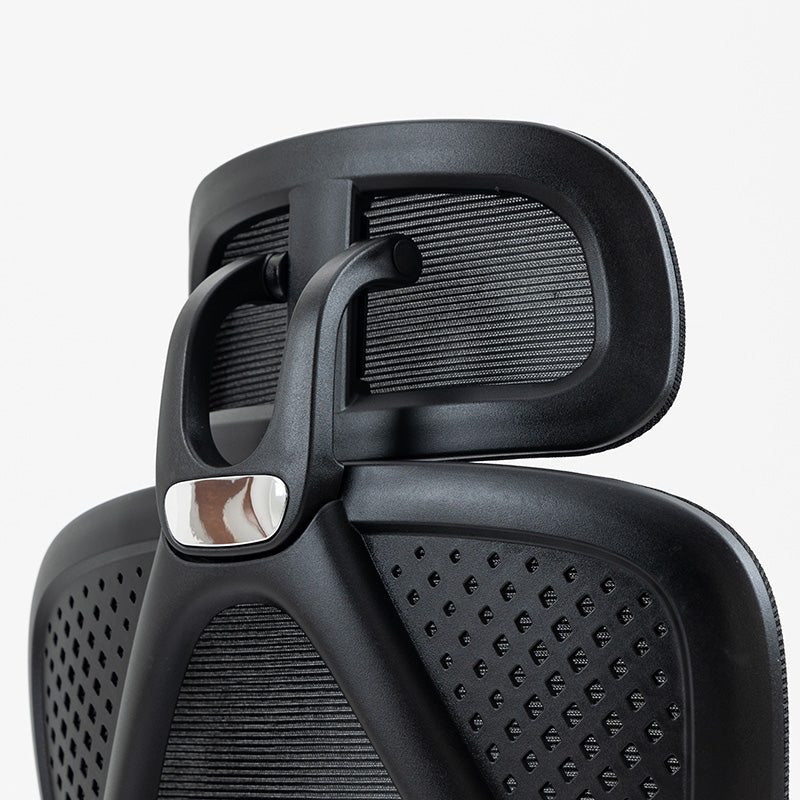 Καρέκλα Γραφείου Διευθυντή με Υποπόδιο Titan Premium Quality Ύφασμα-Mesh Χρώμα Μαύρο