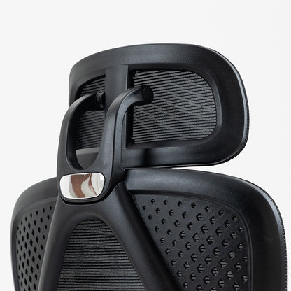 Καρέκλα Γραφείου Διευθυντή με Υποπόδιο Titan Premium Quality Ύφασμα-Mesh Χρώμα Μαύρο