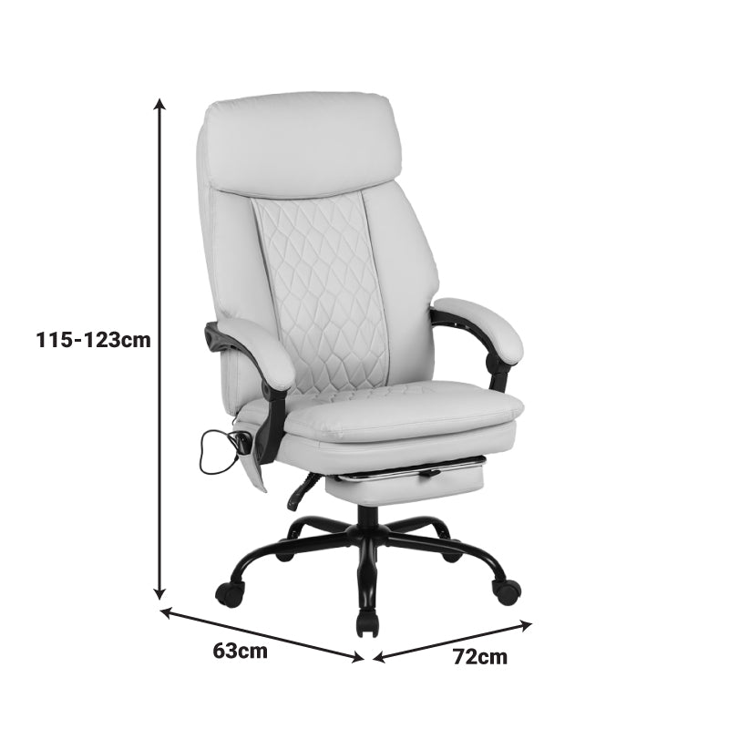 Καρέκλα Γραφείου Διευθυντή Sedici με Μηχανισμό Massage - PU Μπεζ 72x63x115-123