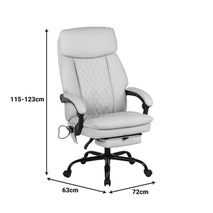 Καρέκλα Γραφείου Διευθυντή Sedici με Μηχανισμό Massage - PU Μπεζ 72x63x115-123