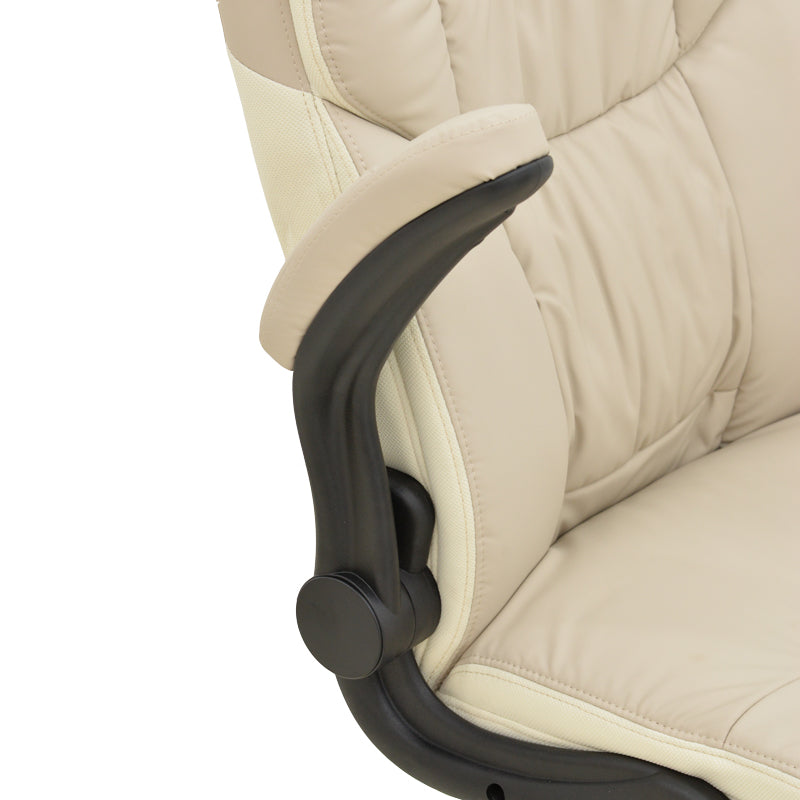 Καρέκλα Γραφείου Διευθυντή Stellar PU σε Μπεζ-Εκρού Απόχρωση 70x77x110-119