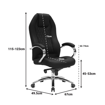 Ionia Black PU Executive Office Chair 67x49.5x115-123