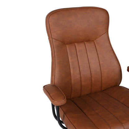Καρέκλα Γραφείου Διευθυντή Philareti Καφέ PU 74x71,5x108-118