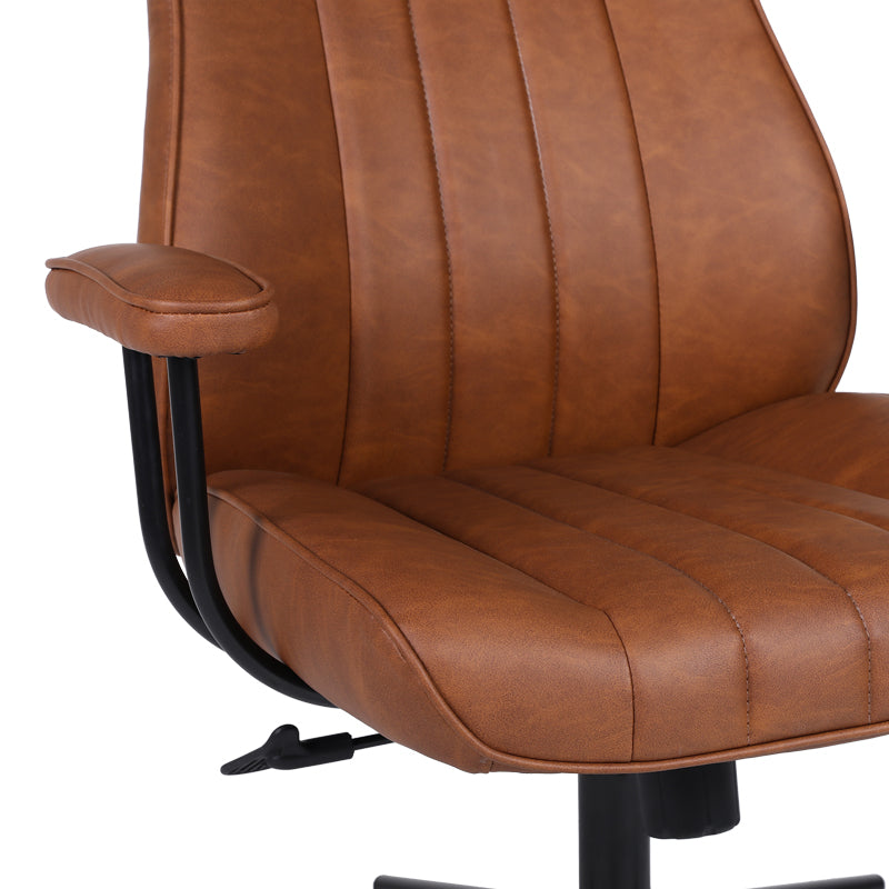 Καρέκλα Γραφείου Διευθυντή Philareti Καφέ PU 74x71,5x108-118