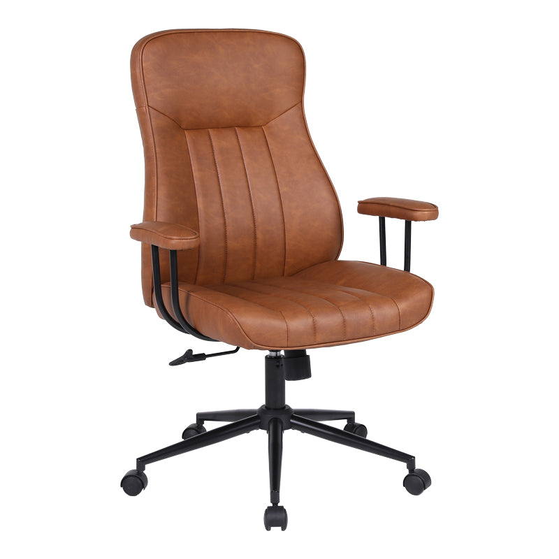 Καρέκλα Γραφείου Διευθυντή Philareti Καφέ PU 74x71,5x108-118