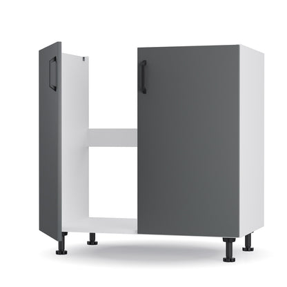 Modest Κάτω Ντουλάπι Νεροχύτη Ανθρακί 80x48x82