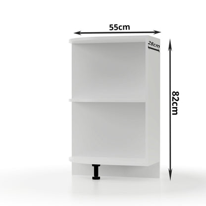 Modest Κάτω Γωνιακό Ντουλάπι Λευκό 28x55x82