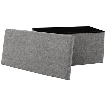 Σκαμπό-Μπαούλο Greatness Ύφασμα Γκρι 76x38x38