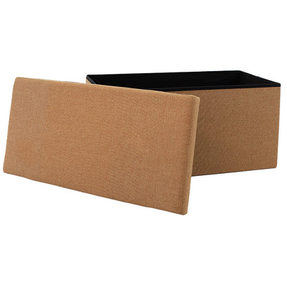Σκαμπό-Μπαούλο Greatness Ύφασμα Μπεζ 76x38x38