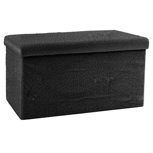 Σκαμπό-Μπαούλο Forward Ύφασμα Μπουκλέ Ανθρακί 76x38x38