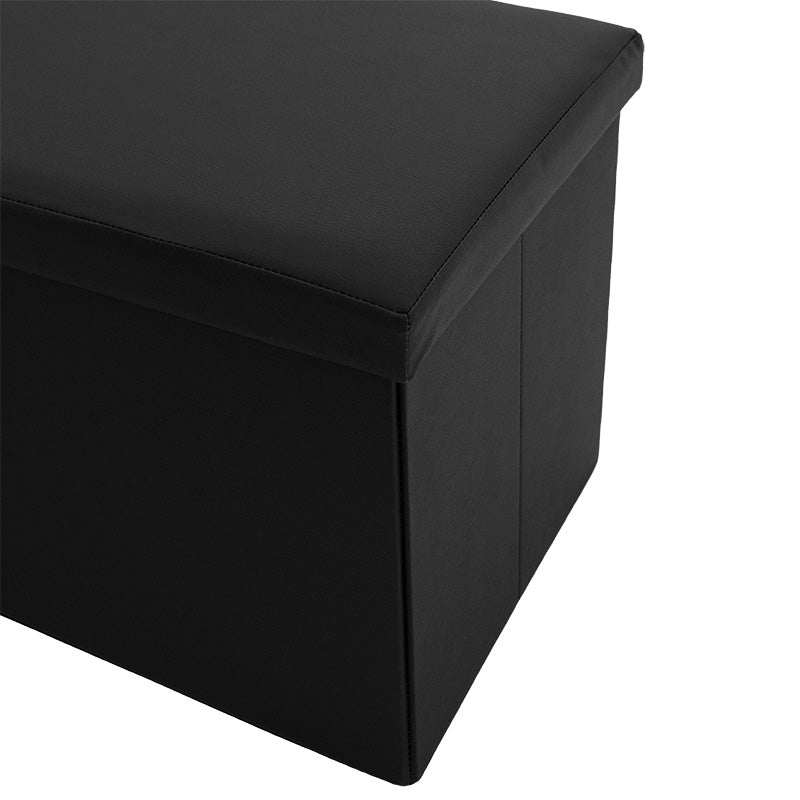 Σκαμπό-Μπαούλο Cooperation PU Μαύρο 76x38x38