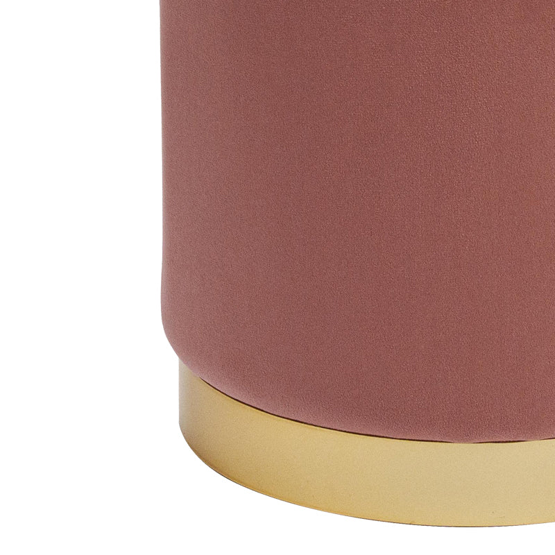 Σκαμπό Dash Βελούδο Σάπιο Μήλο-Χρυσό Φ35x35