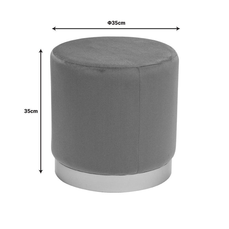 Σκαμπό Dash Βελούδο Σάπιο Μήλο-Χρυσό Φ35x35