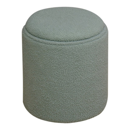 Σκαμπό-Μπαούλο Batur Μπουκλέ Ύφασμα σε Χακί Απόχρωση Φ34x38