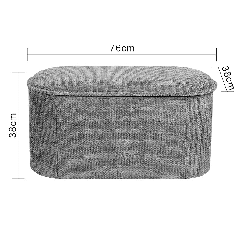Σκαμπό-Μπαούλο Trebia Γκρι Ύφασμα 76x38x38