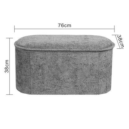 Σκαμπό-Μπαούλο Trebia Γκρι Ύφασμα 76x38x38