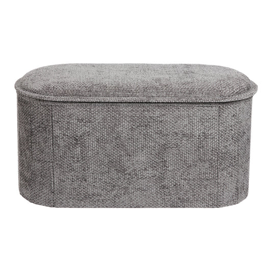 Σκαμπό-Μπαούλο Trebia Γκρι Ύφασμα 76x38x38
