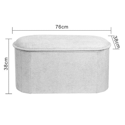 Σκαμπό-Μπαούλο Trebia Κρεμ Ύφασμα 76x38x38