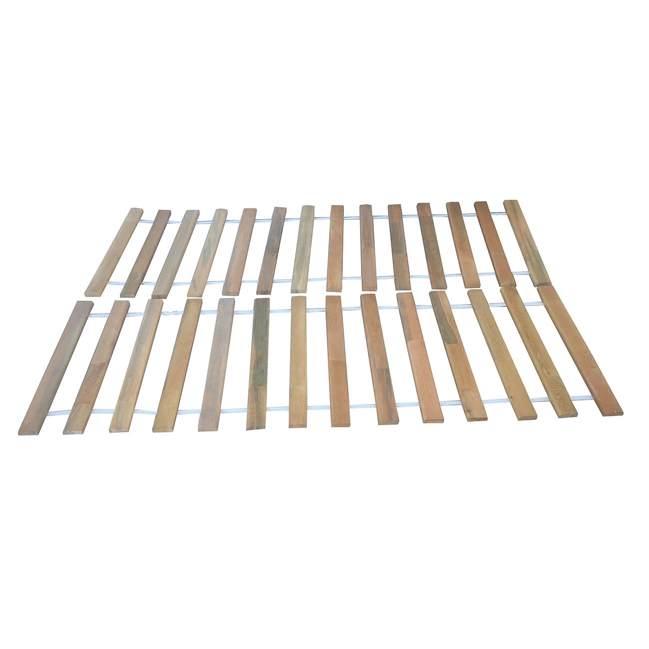 Πάτωμα Κρεβατιού Ημίδιπλο Mασίφ Ξύλο με Ιμάντα 120x200εκ