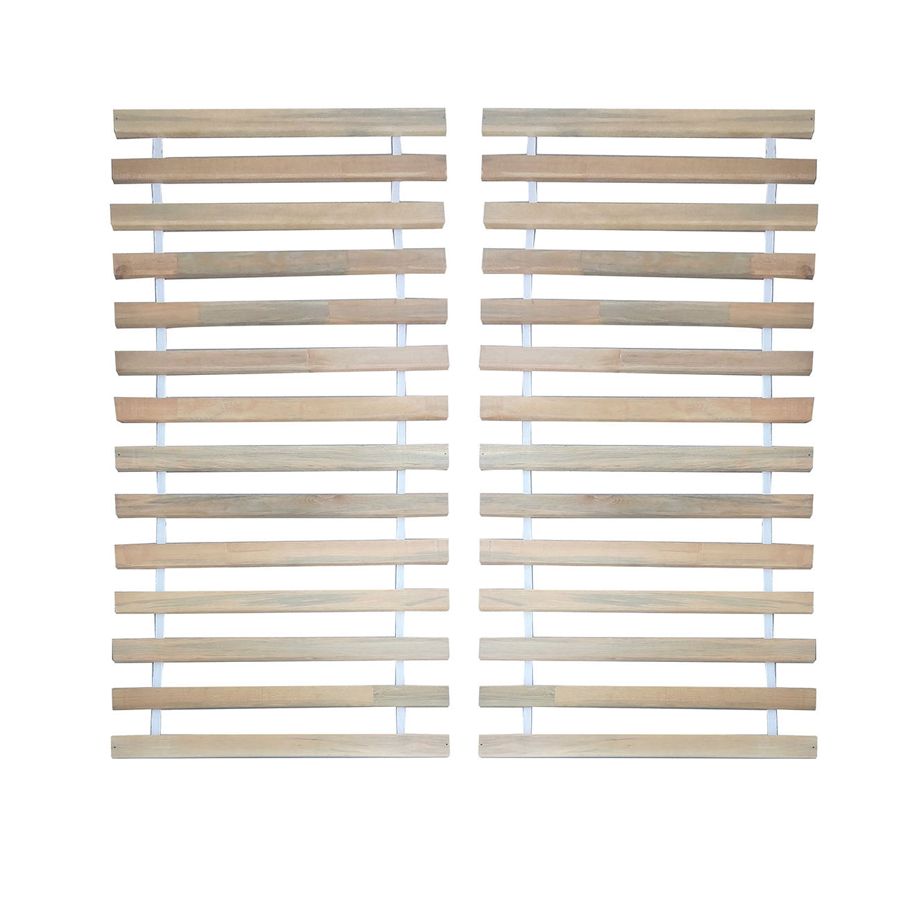 Πάτωμα Κρεβατιού Διπλό Mασίφ Ξύλο με Ιμάντα 160x200εκ