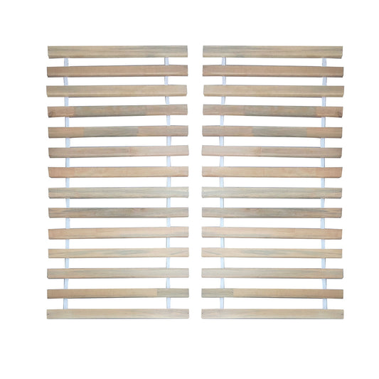 Πάτωμα Κρεβατιού Διπλό Mασίφ Ξύλο με Ιμάντα 160x200εκ