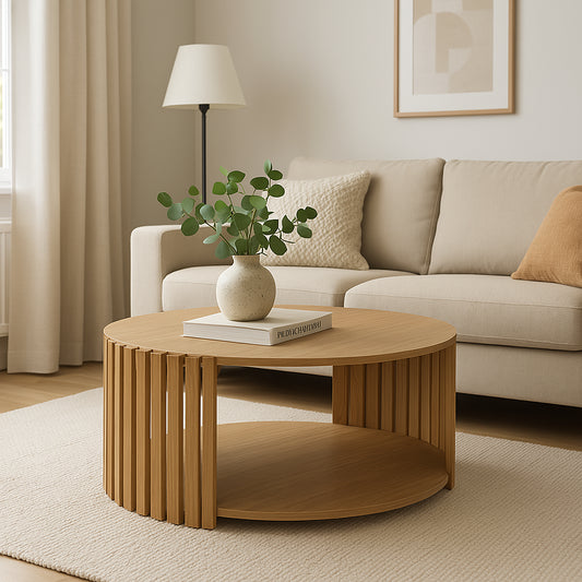 Τραπέζι Σαλονιού Heavenly MDF Φυσικό Φ83x38