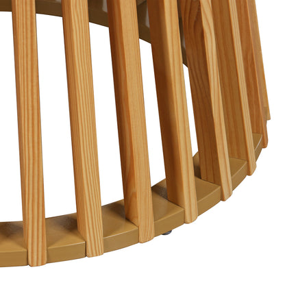 Τραπέζι Σαλονιού Domonic MDF/PW σε Φυσική Απόχρωση Φ80x45