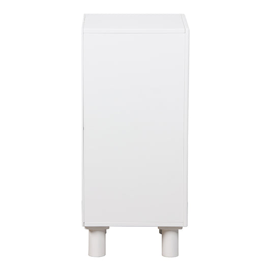 Κομοδίνο Emersi MDF σε Λευκή Απόχρωση 40x32x70