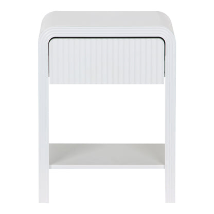 Κομοδίνο Zeplen MDF σε Λευκή Απόχρωση 40x30x53