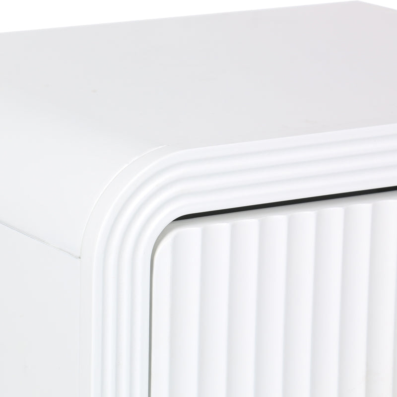 Κομοδίνο Zeplen MDF σε Λευκή Απόχρωση 40x30x53