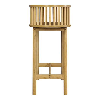 Κονσόλα Nodial MDF/Bamboo σε Φυσική Απόχρωση 120x39x85