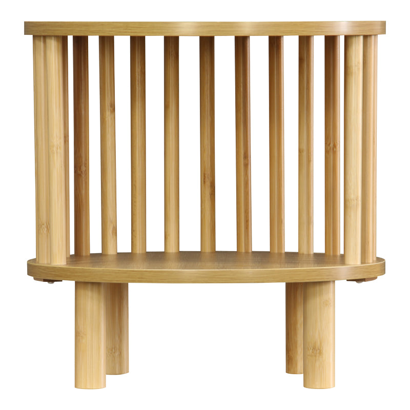 Κομοδίνο Nodial MDF/Bamboo σε Φυσική Απόχρωση Φ40x40