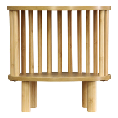 Κομοδίνο Nodial MDF/Bamboo σε Φυσική Απόχρωση Φ40x40