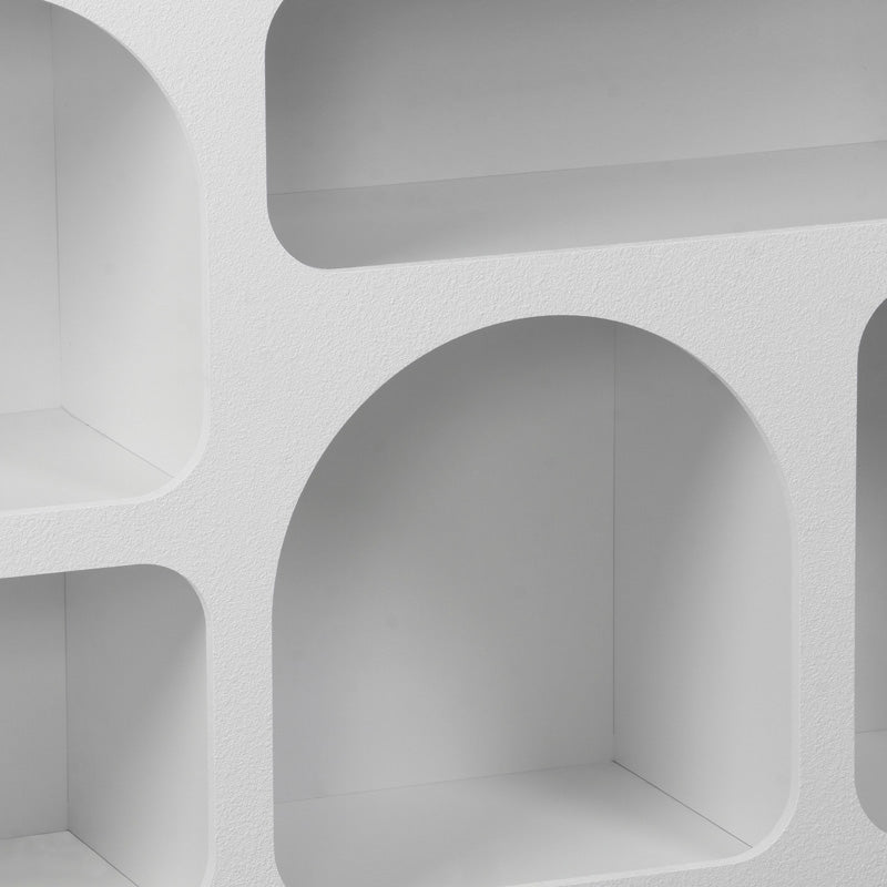 Μπουφές Emersi με Ράφια MDF σε Λευκή Απόχρωση 164x34x76