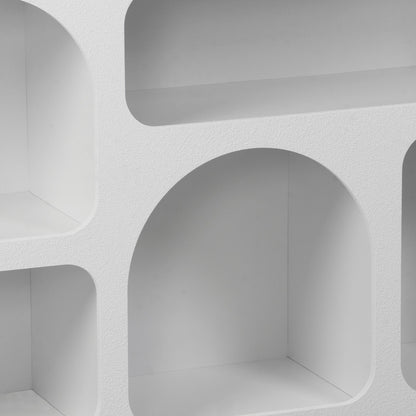 Μπουφές Emersi με Ράφια MDF σε Λευκή Απόχρωση 164x34x76