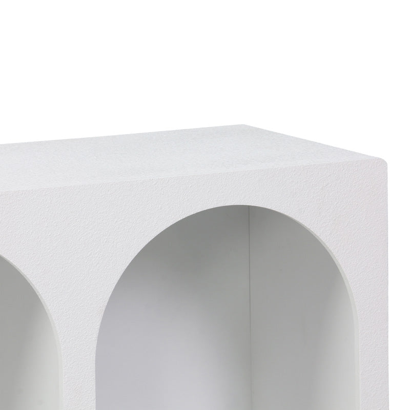 Μπουφές Emersi με Ράφια MDF σε Λευκή Απόχρωση 120x35x76