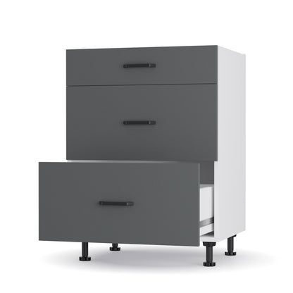 Modest Κάτω Ντουλάπι Συρταριέρα Ανθρακί 60x48x82