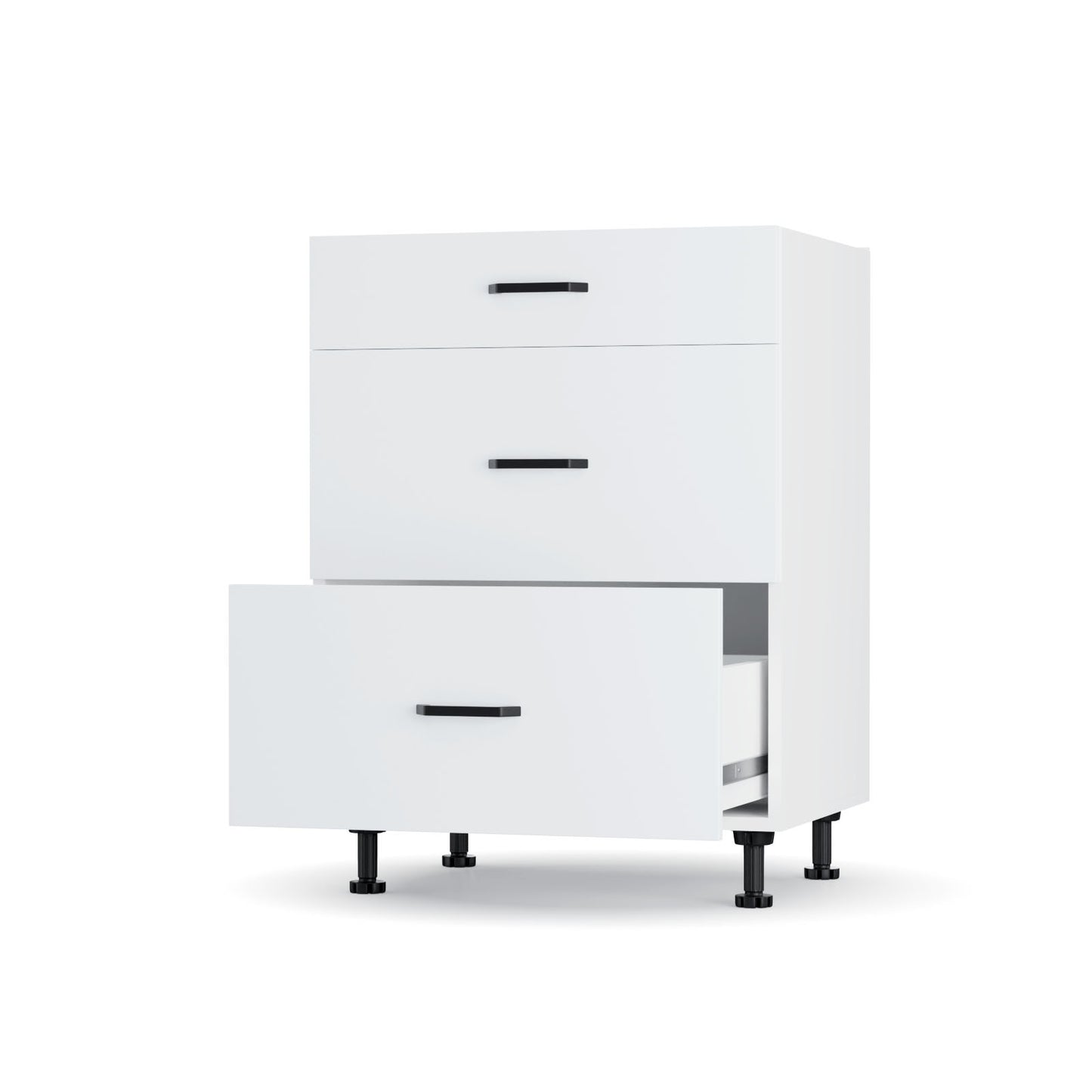 Modest Κάτω Ντουλάπι Συρταριέρα Λευκή 60x48x82