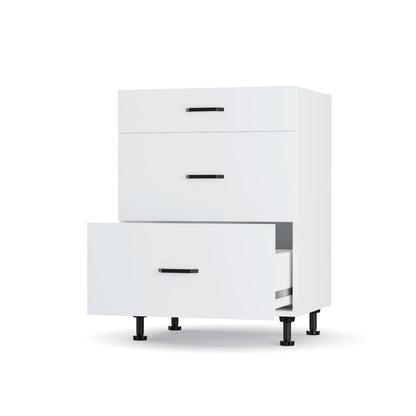 Modest Κάτω Ντουλάπι Συρταριέρα Λευκή 60x48x82