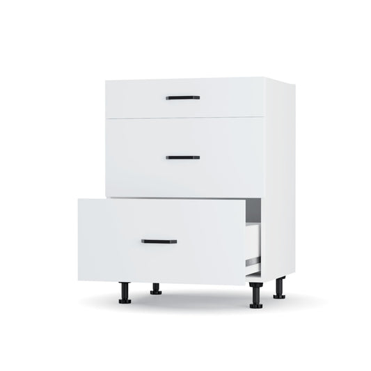 Modest Κάτω Ντουλάπι Συρταριέρα Λευκή 60x48x82